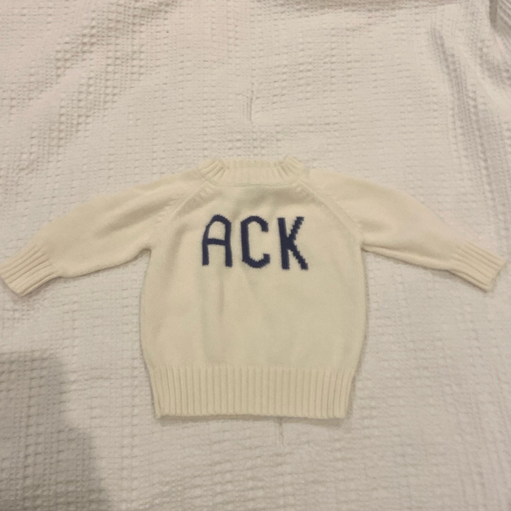 Ellsworth and Ivey Kids ACK Nantucket sweater white size 12-18 months